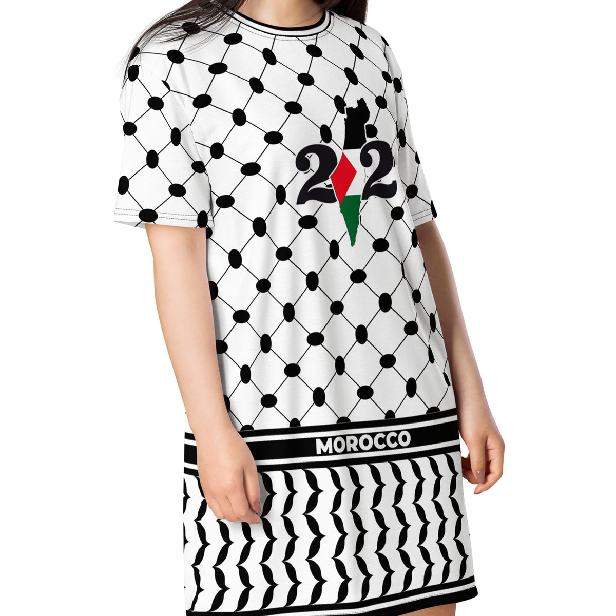 Robe T-shirt Palestine ❤ Morocco