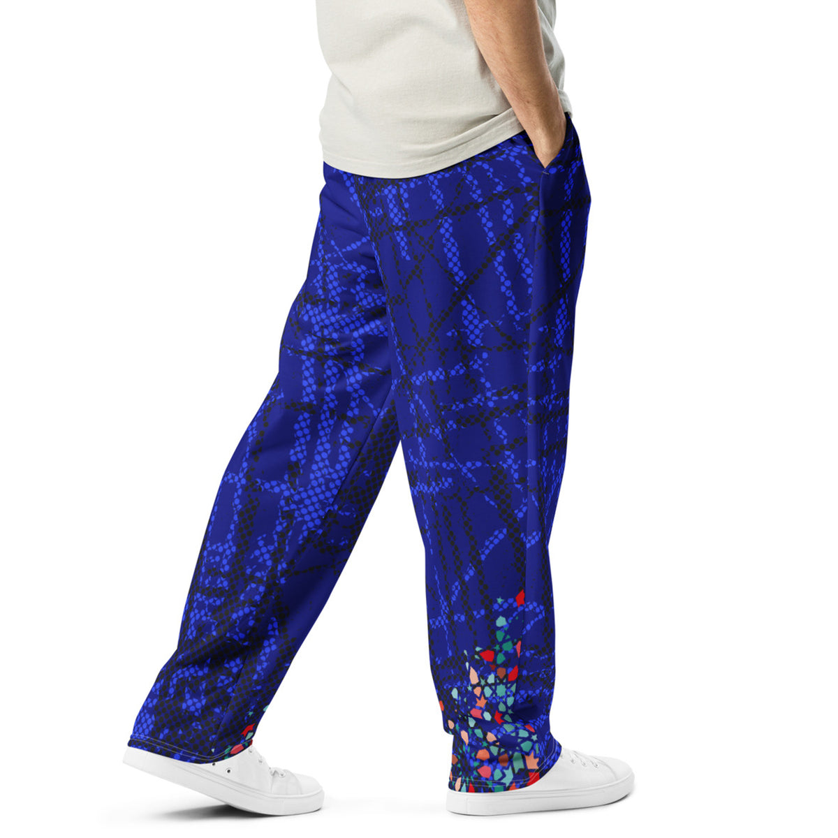 Pantalon large unisexe – Blue Zellige Edition MARoco