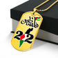 Collier plaque militaire de luxe Palestine personnalisé