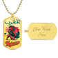 Collier plaque militaire de luxe Morocco Lion Atlas
