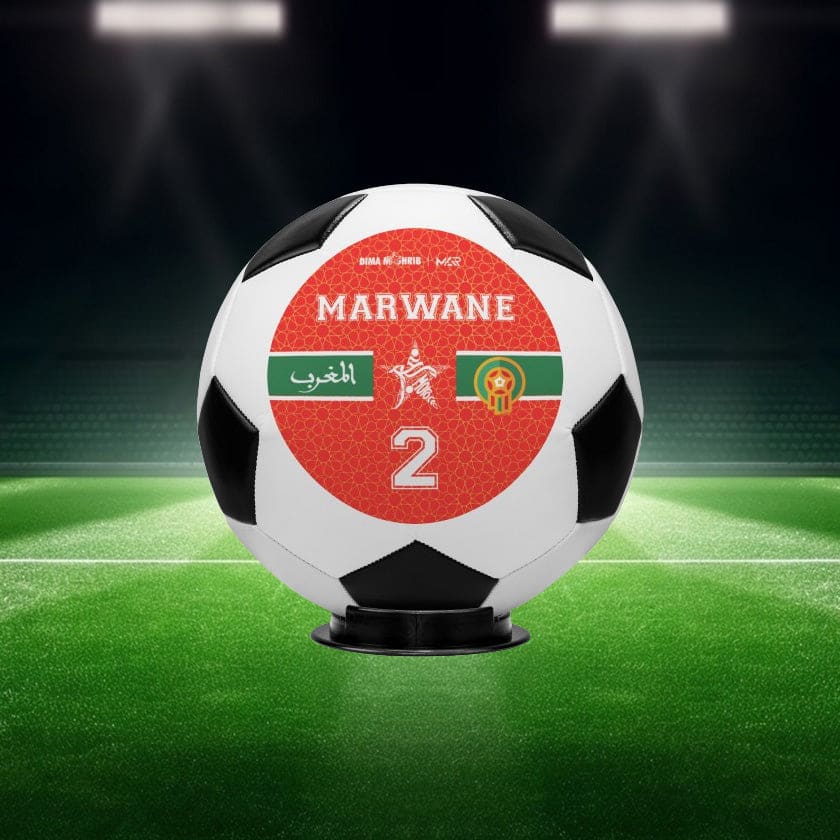 Ballon de foot personnalisé prénom et numéro