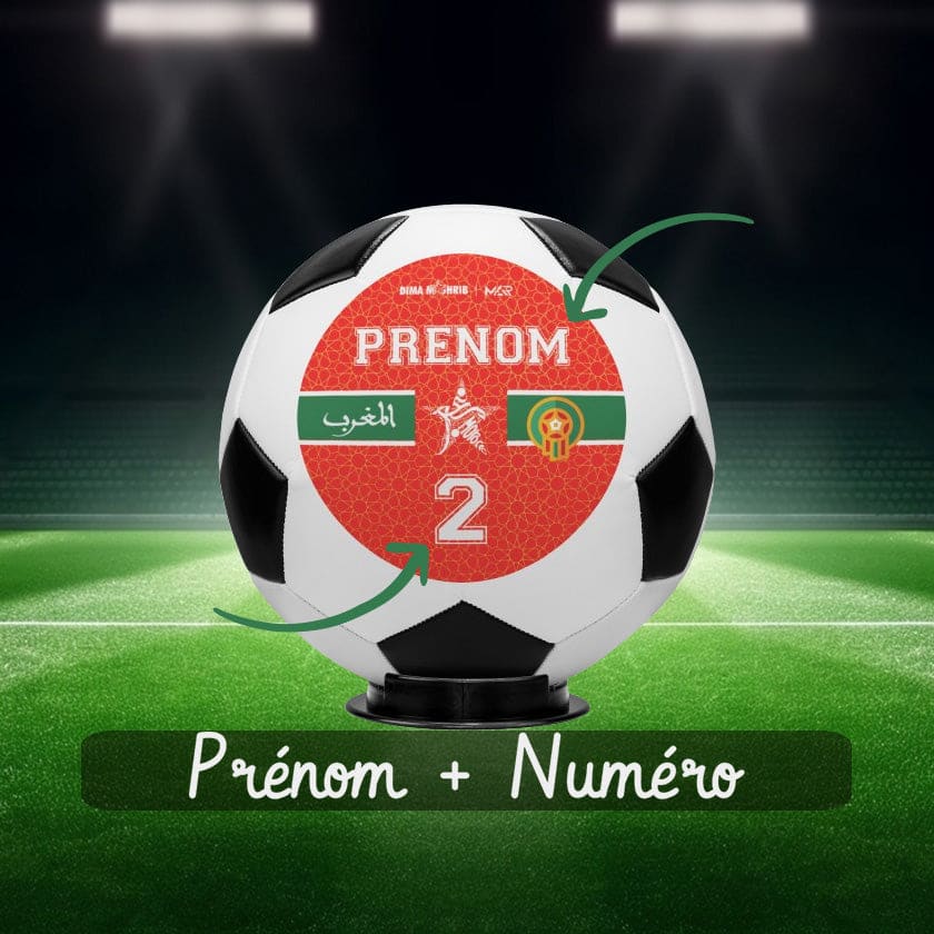 Ballon de foot personnalisé prénom et numéro
