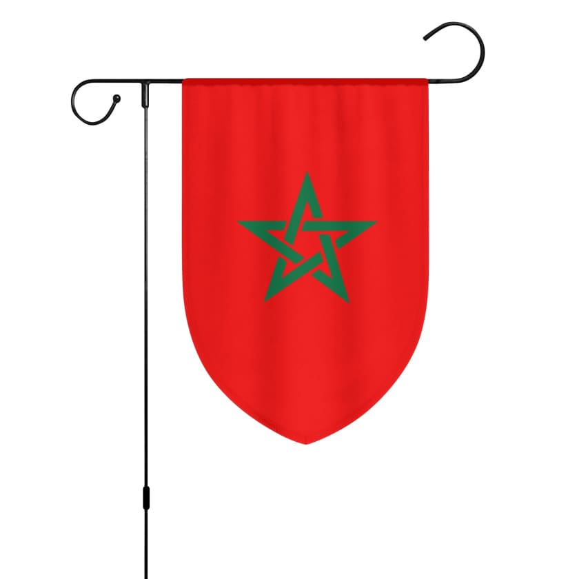 Bannière de drapeau MAROC de jardin 12X18 In