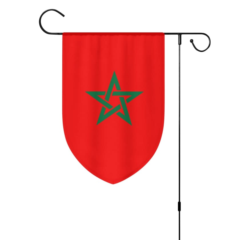 Bannière de drapeau MAROC de jardin 12X18 In