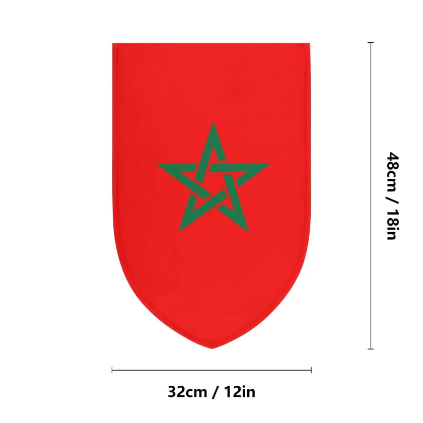 Bannière de drapeau MAROC de jardin 12X18 In