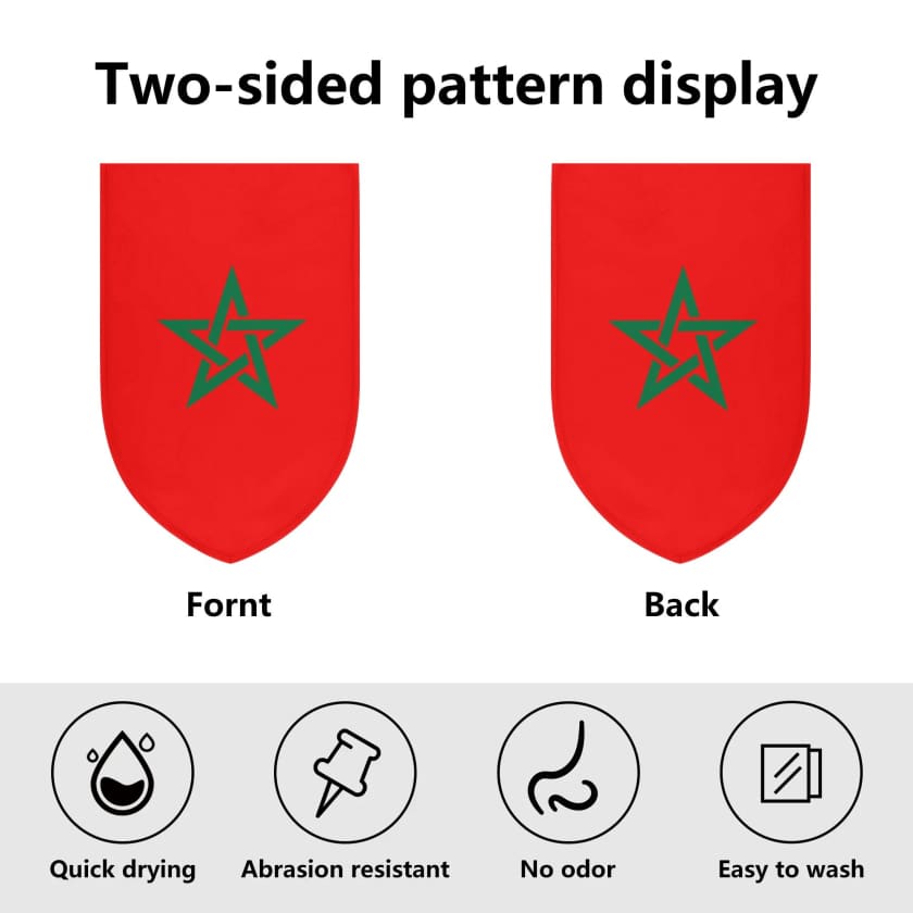 Bannière de drapeau MAROC de jardin 12X18 In