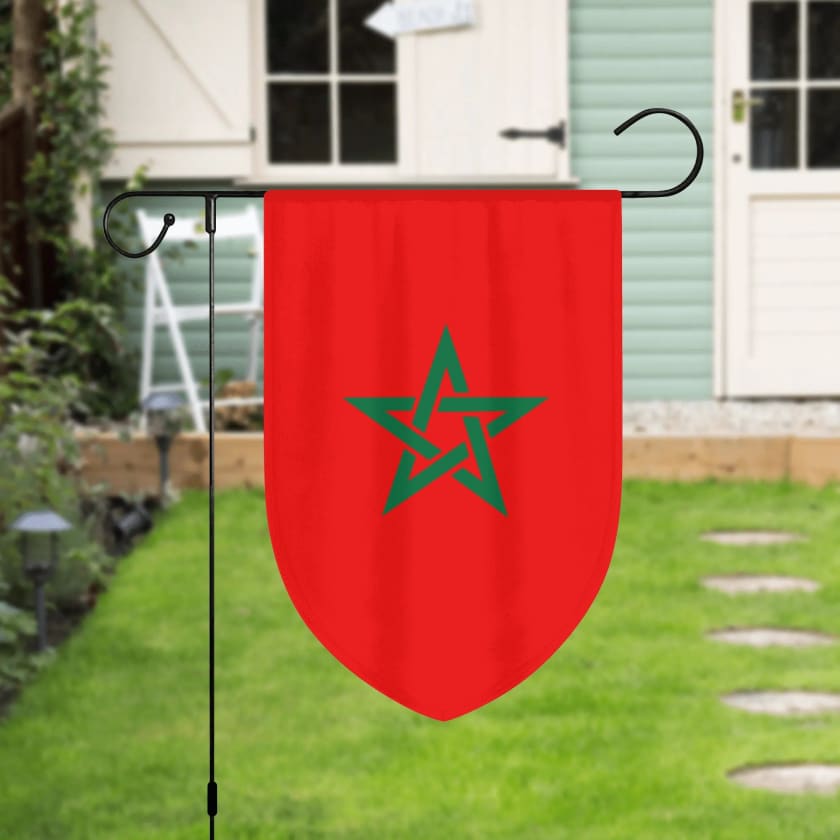 Bannière de drapeau MAROC de jardin 12X18 In