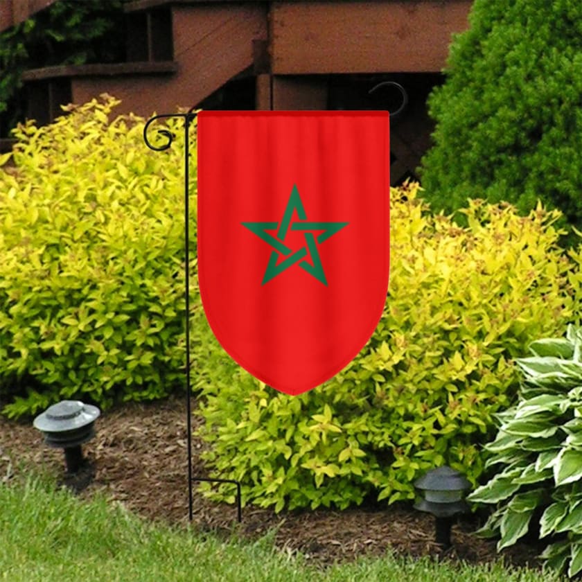 Bannière de drapeau MAROC de jardin 12X18 In
