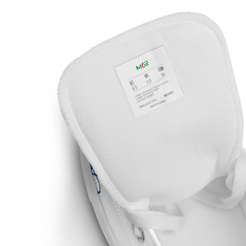 Baskets hautes en toile Motif Fousaifisa zellige marocain