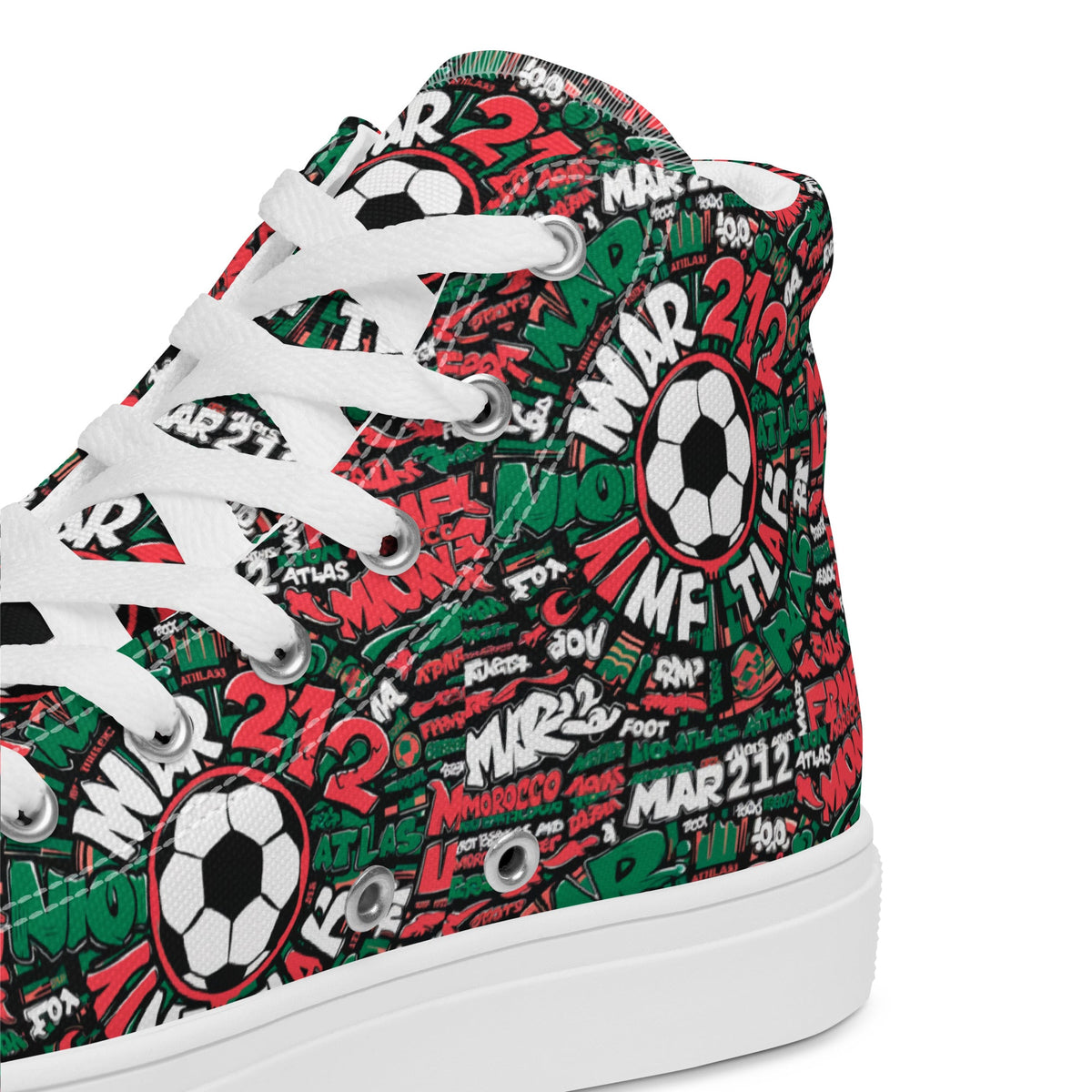 Baskets hautes en toile supporter Marocain MARFOOT212 homme