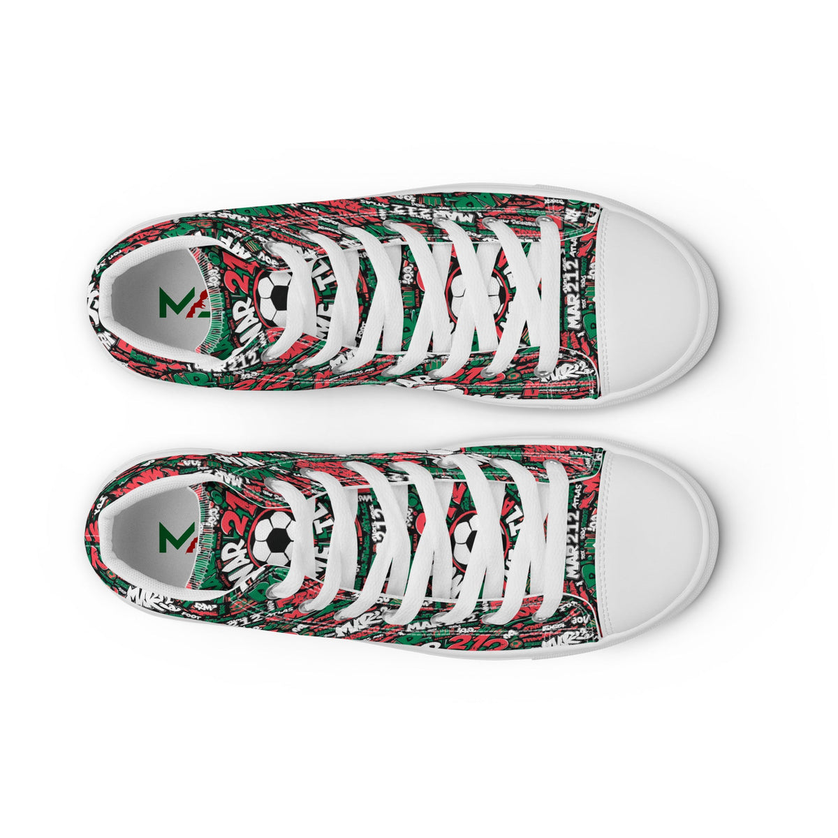 Baskets hautes en toile supporter Marocain MARFOOT212 homme