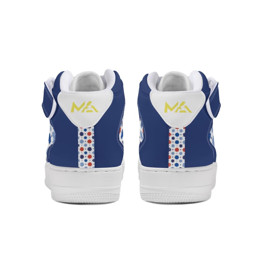 Baskets MAR montantes en cuir motif zellige Marocain pour