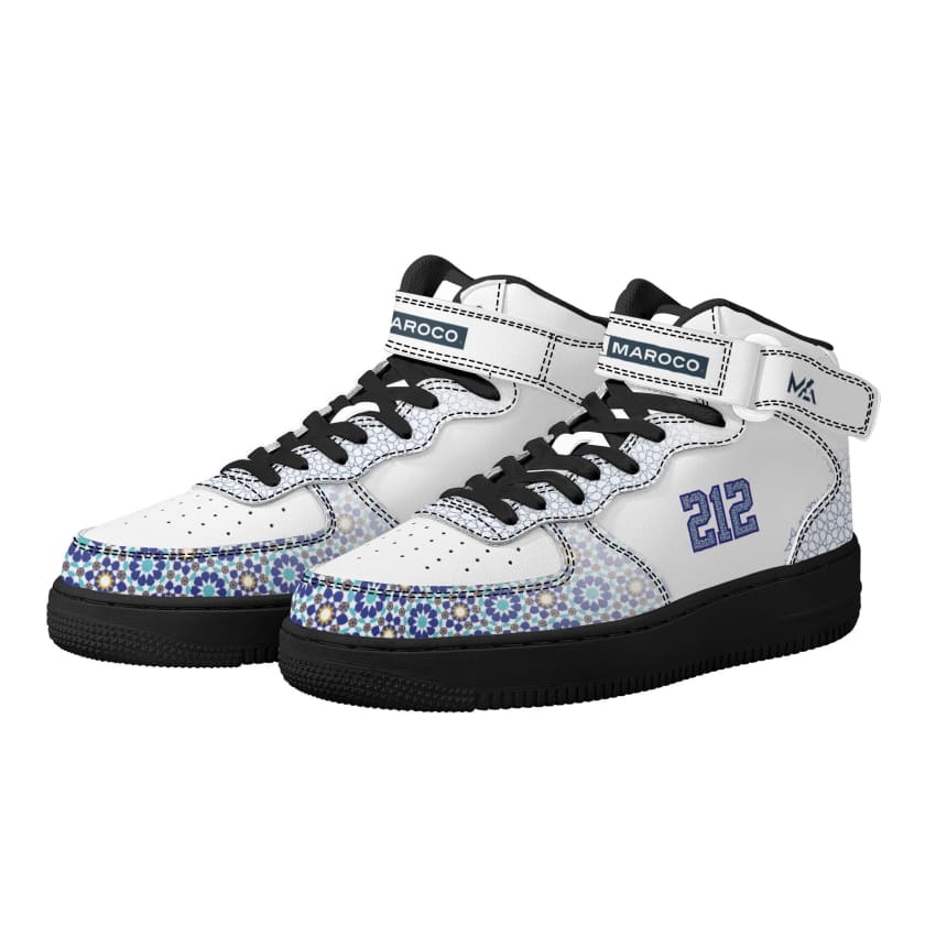 Baskets montantes MA 212 Force en cuir motif zellige