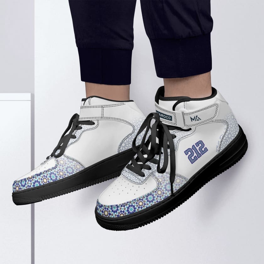 Baskets montantes MA 212 Force en cuir motif zellige