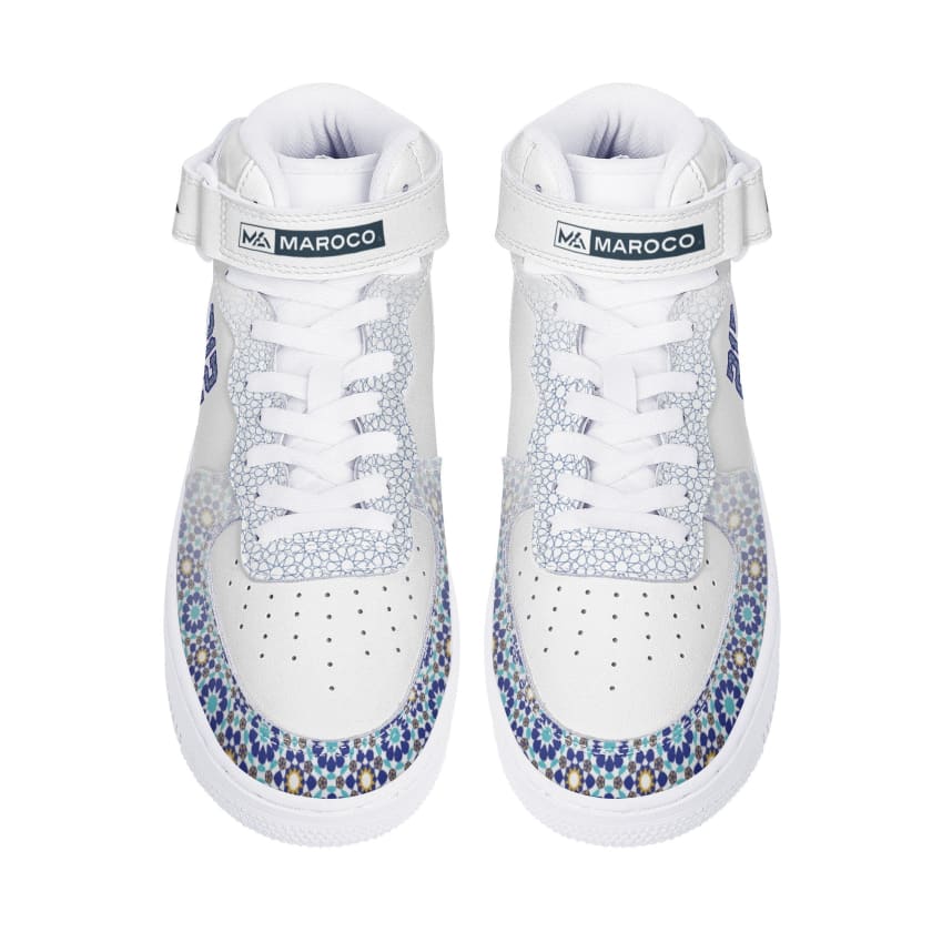 Baskets montantes MA 212 Force en cuir motif zellige