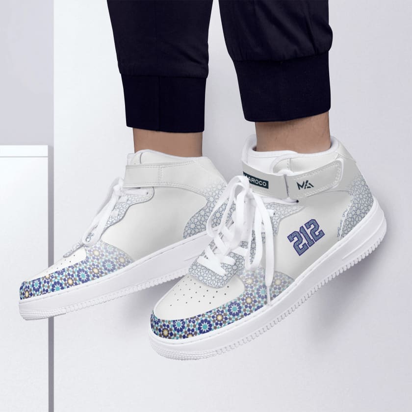 Baskets montantes MA 212 Force en cuir motif zellige