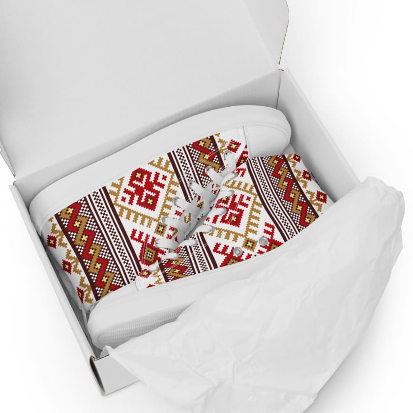 Baskets Motif Amazigh Berbère hautes en toile résistante