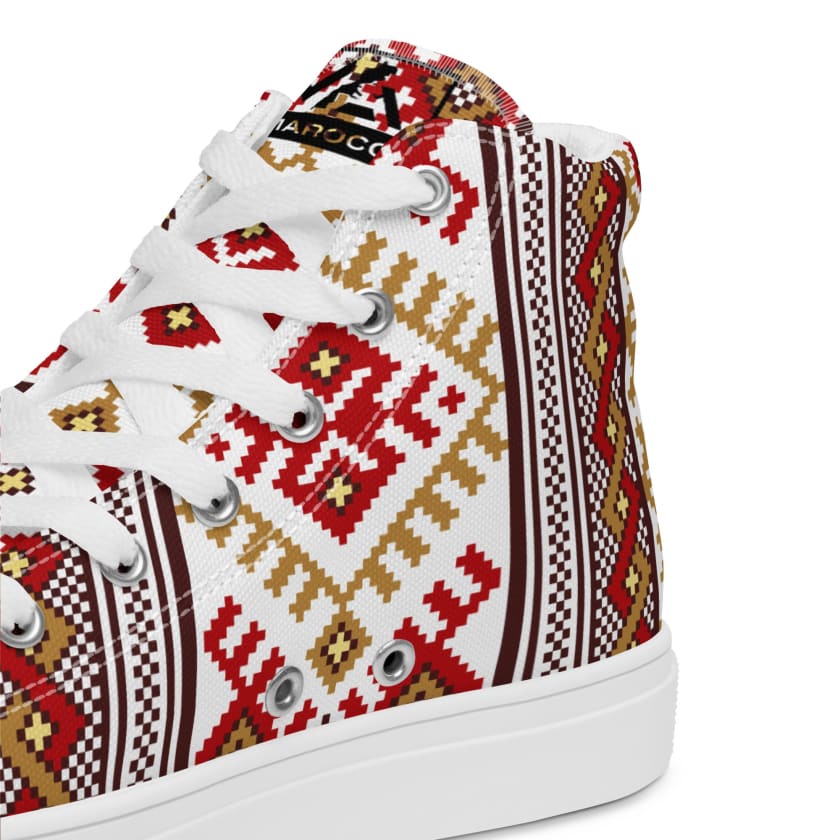 Baskets Motif Amazigh Berbère hautes en toile résistante