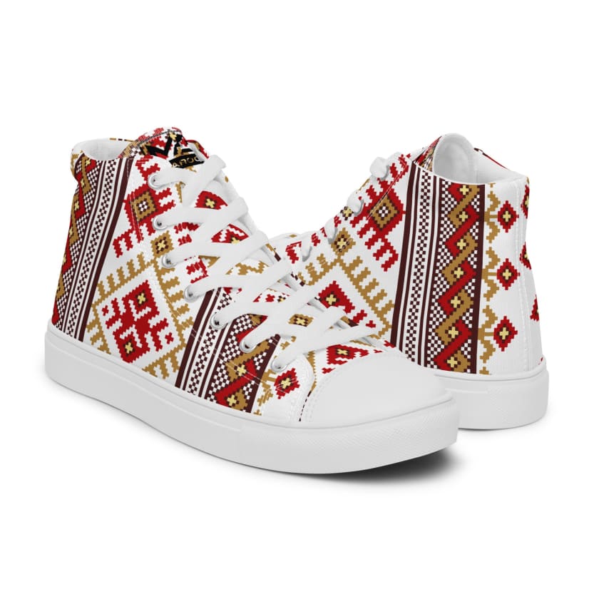 Baskets Motif Amazigh Berbère hautes en toile résistante