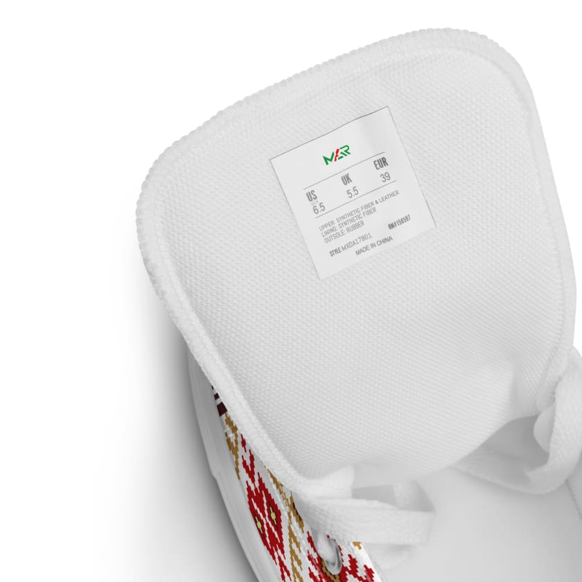 Baskets Motif Amazigh Berbère hautes en toile résistante