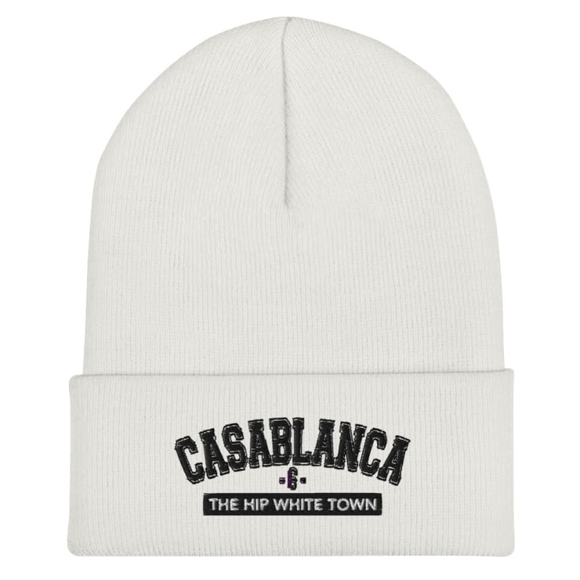Bonnet à Revers Casablanca 6 the hip white town brodé
