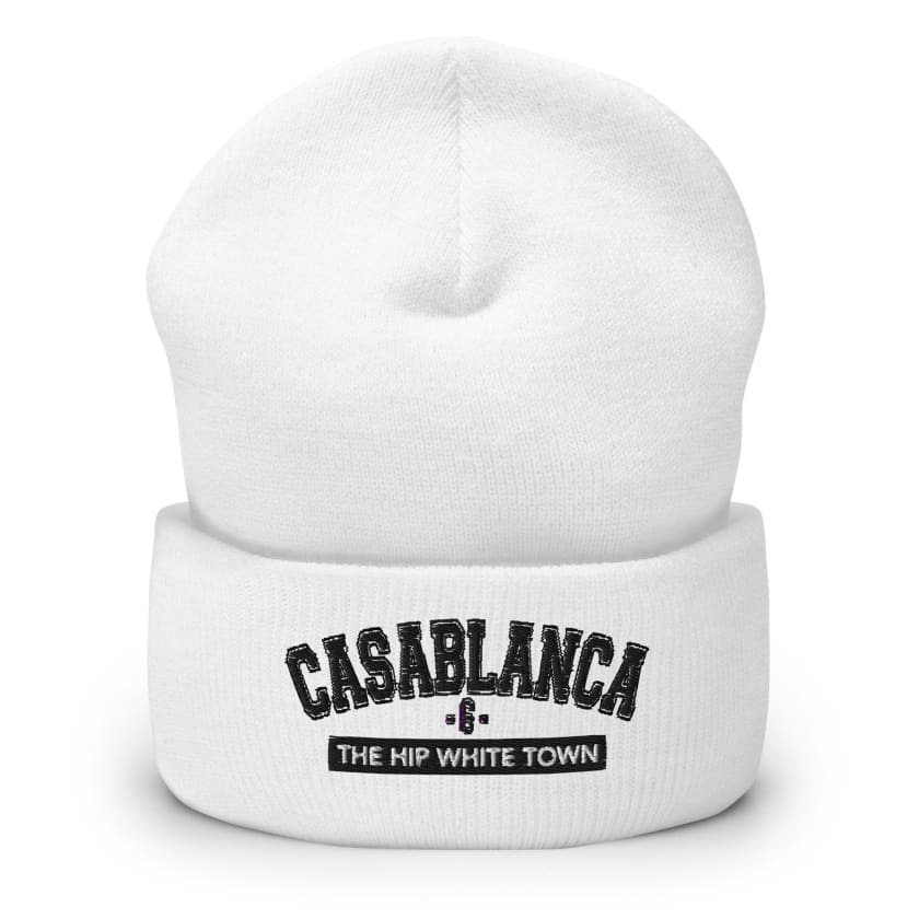 Bonnet à Revers Casablanca 6 the hip white town brodé