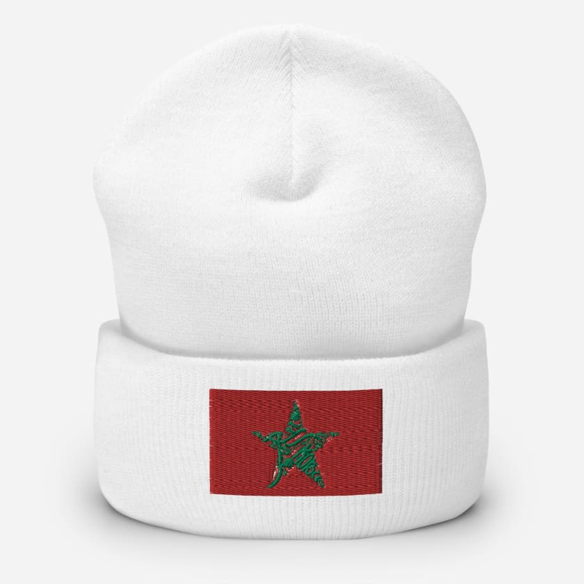 Bonnet drapeau Maroc brodé