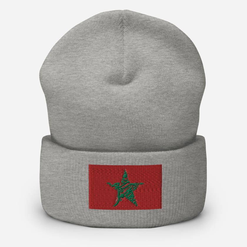 Bonnet drapeau Maroc brodé