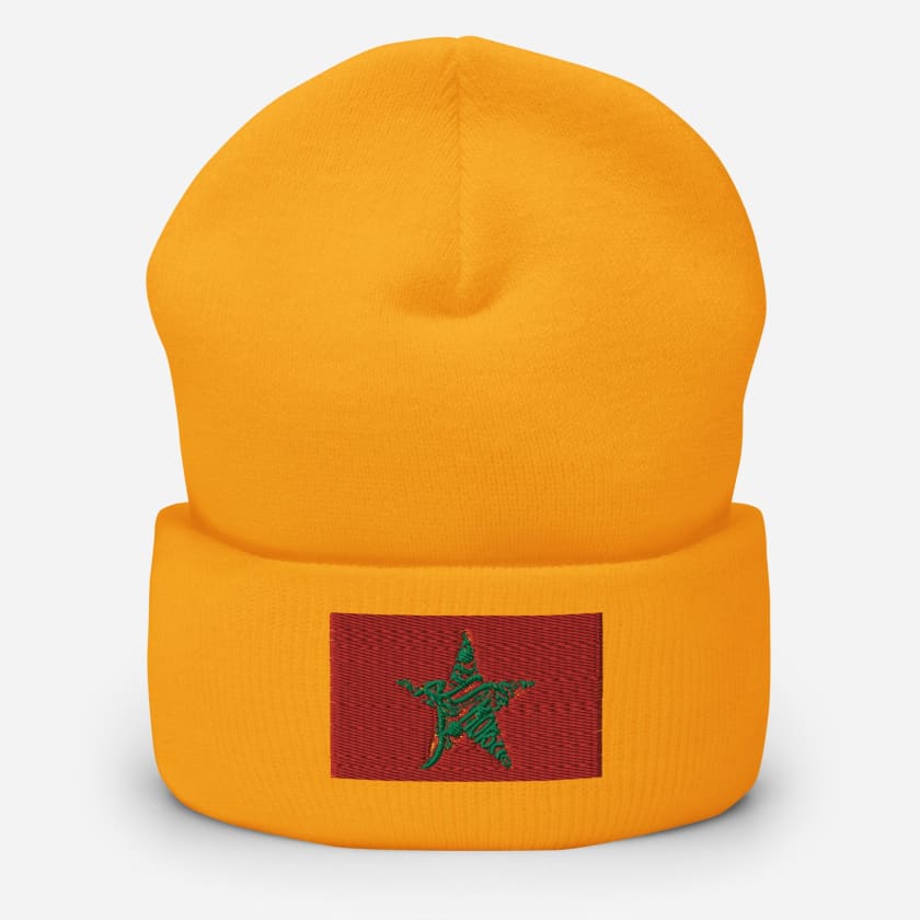 Bonnet drapeau Maroc brodé