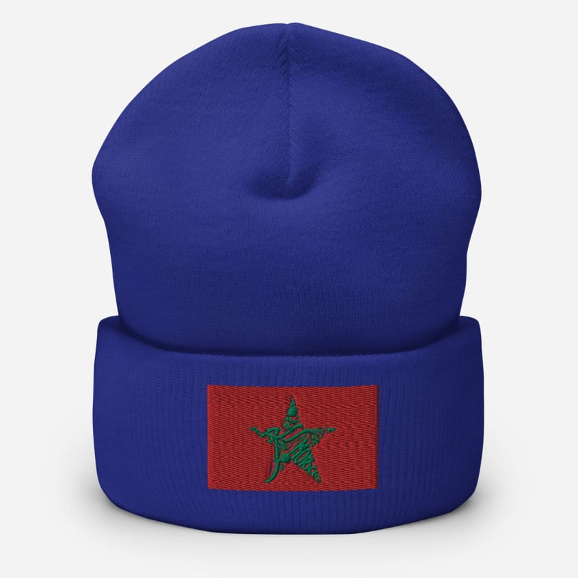 Bonnet drapeau Maroc brodé