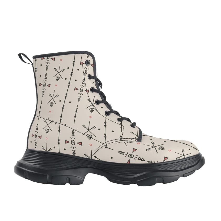 Bottes en cuir motif Amazigh pour hommes