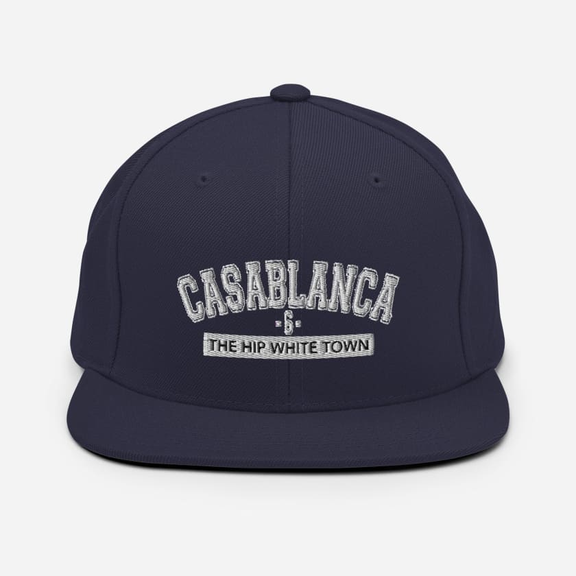 Casquette Casablanca 6 the hip white town brodé