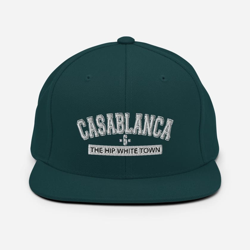 Casquette Casablanca 6 the hip white town brodé