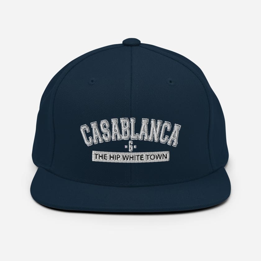 Casquette Casablanca 6 the hip white town brodé