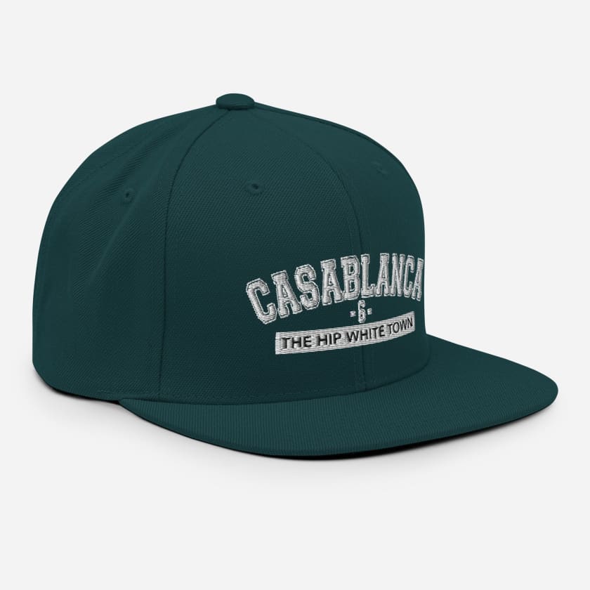 Casquette Casablanca 6 the hip white town brodé