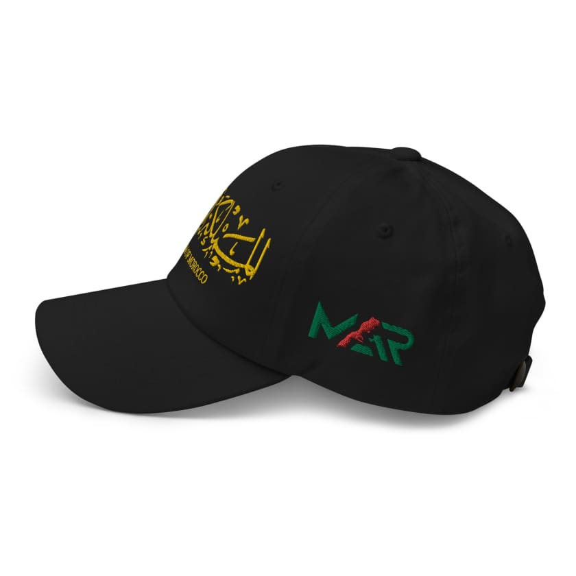 Casquette de Baseball noir royaume du Maroc brodé