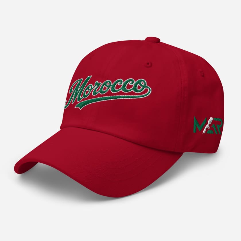 Casquette de Baseball rouge Morocco brodé