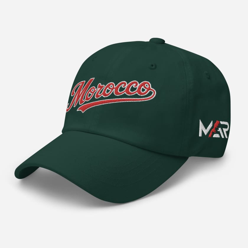 Casquette de Baseball verte Morocco brodé