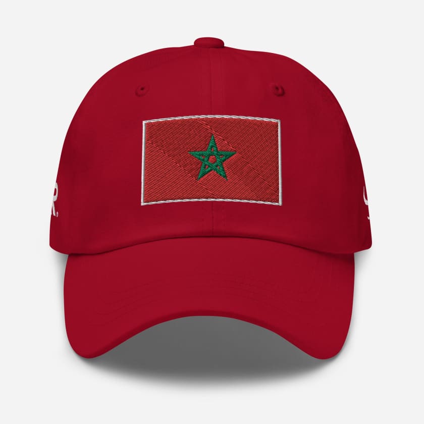 Casquette Drapeau Maroc Rouge MAR