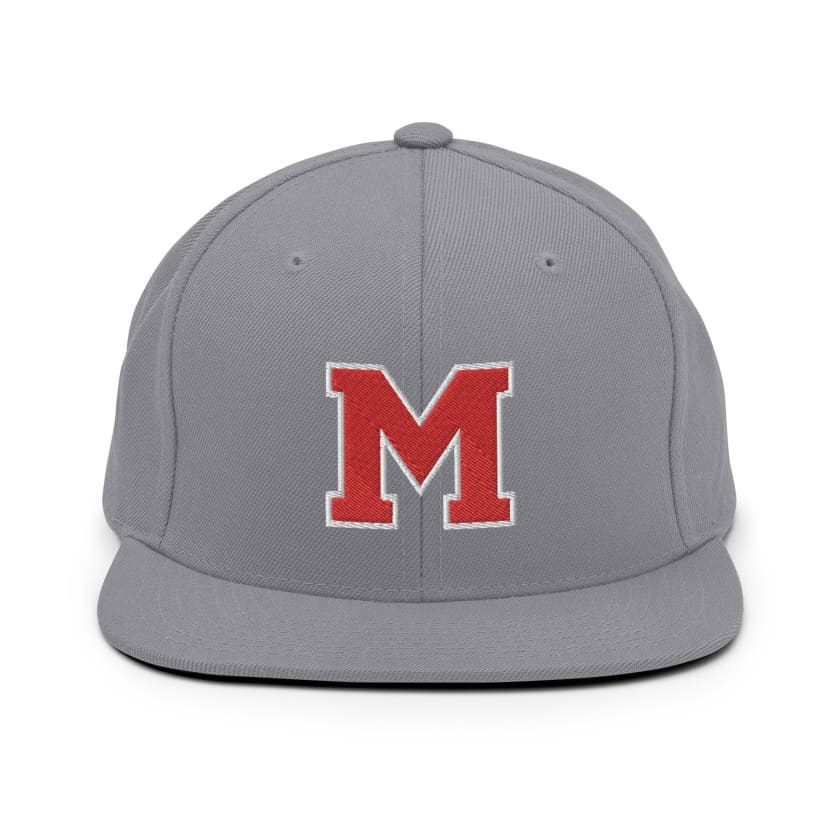 Casquette M rouge Snapback brodé
