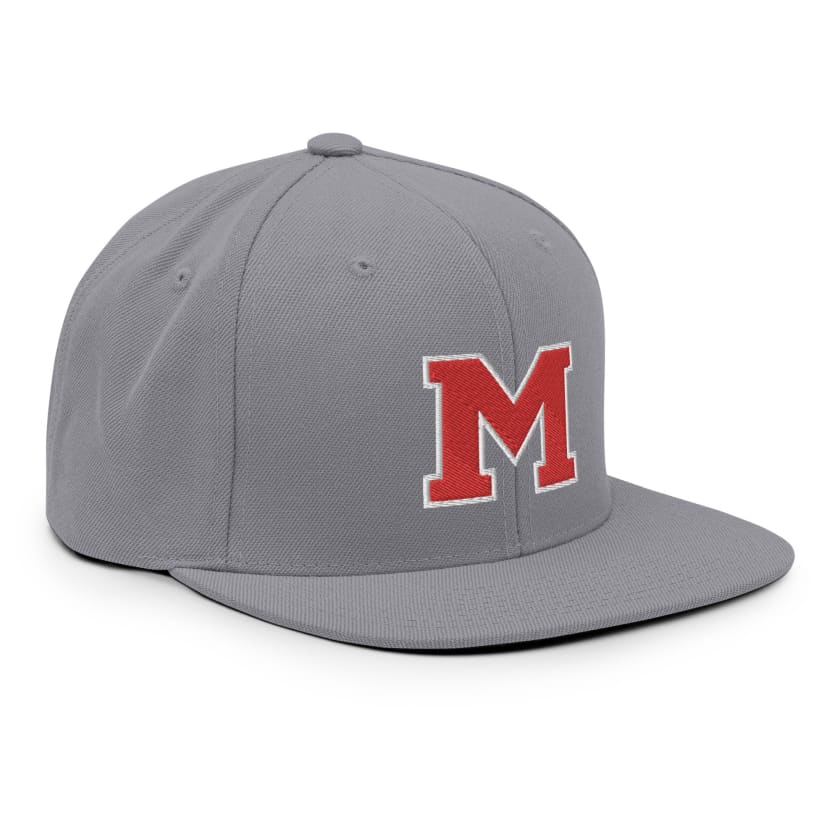 Casquette M rouge Snapback brodé