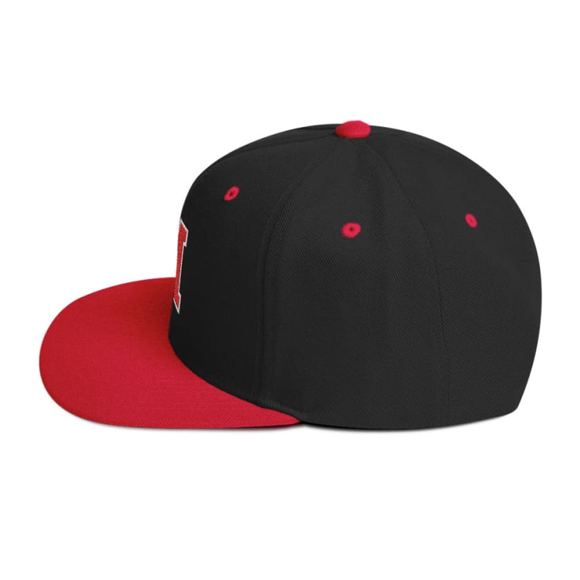 Casquette M rouge Snapback brodé