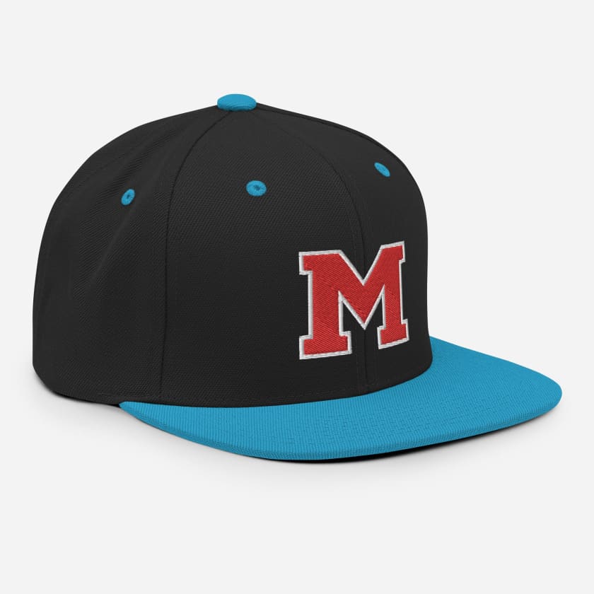 Casquette M rouge Snapback brodé