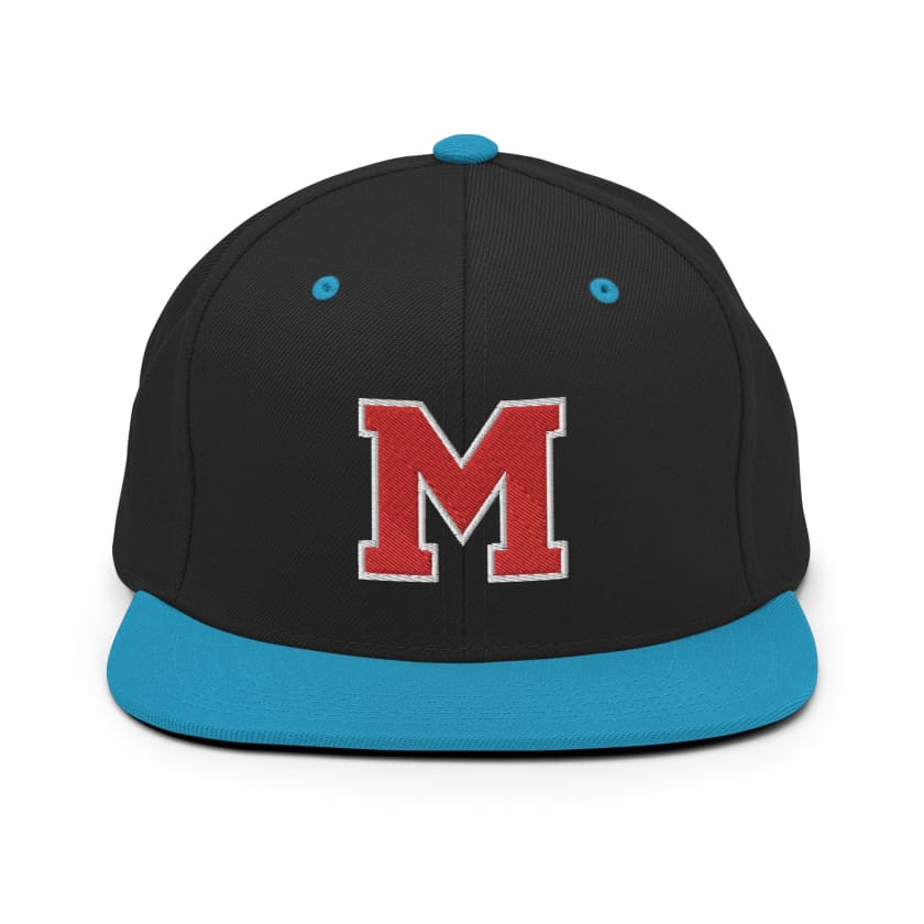 Casquette M rouge Snapback brodé