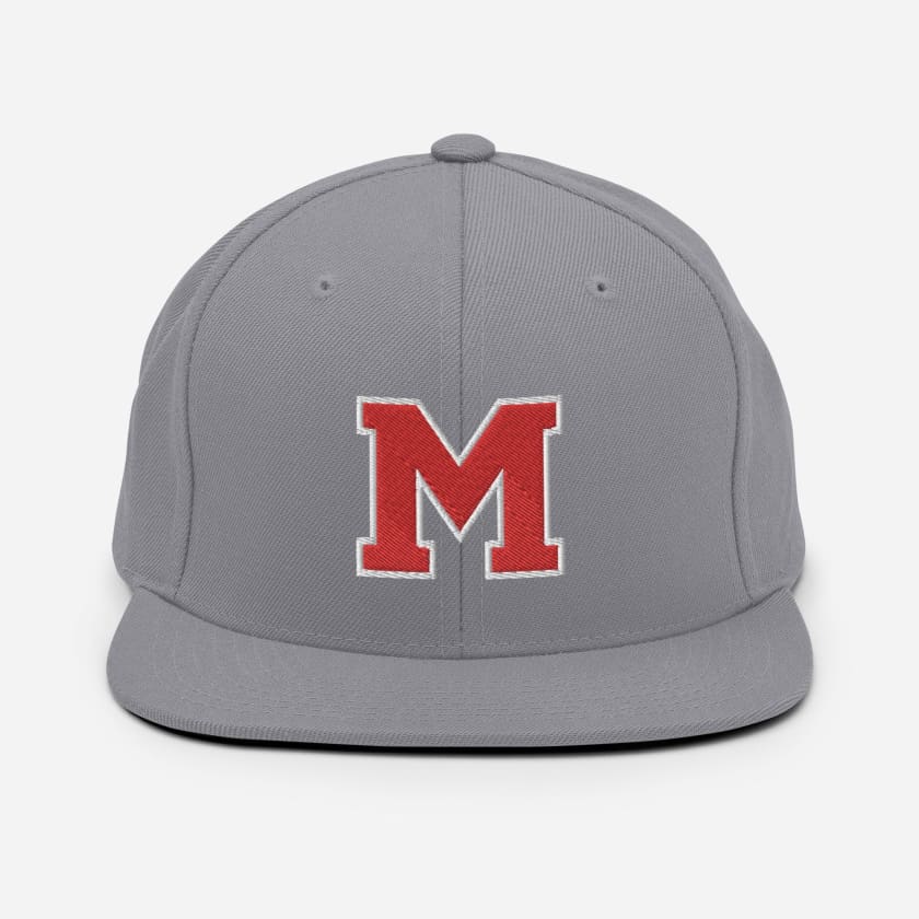Casquette M rouge Snapback brodé