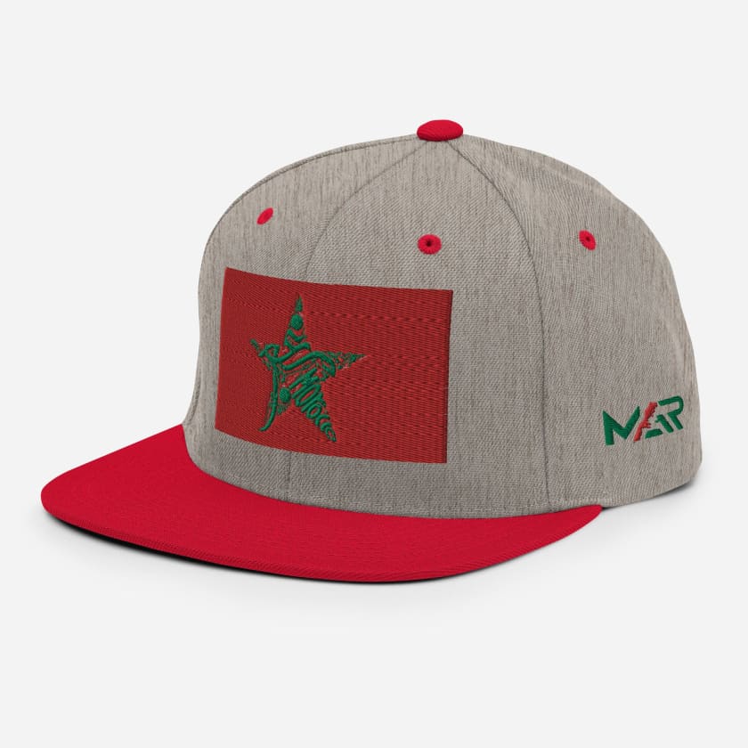 Casquette MAR drapeau Maroc brodé