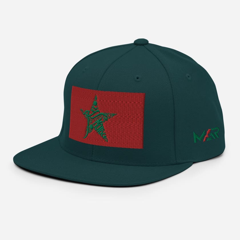 Casquette MAR drapeau Maroc brodé