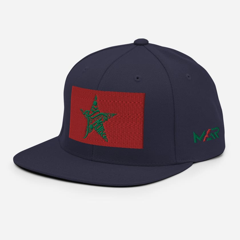 Casquette MAR drapeau Maroc brodé