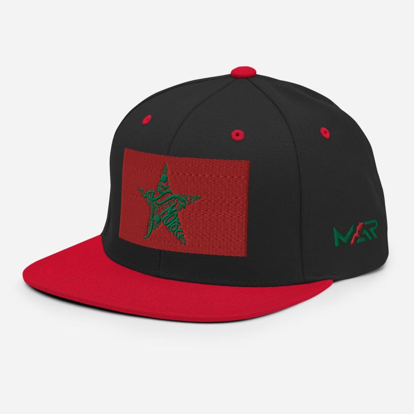 Casquette MAR drapeau Maroc brodé