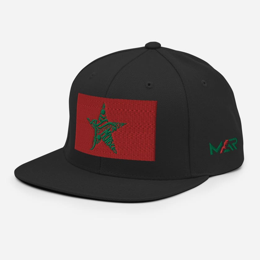 Casquette MAR drapeau Maroc brodé
